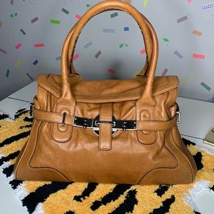 MICHELE- brown leather shoulder bag - See description